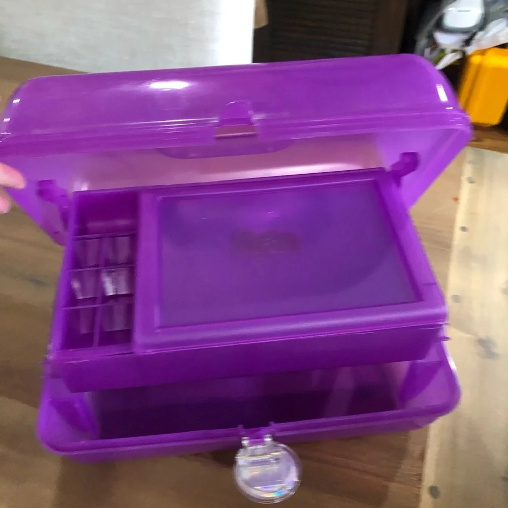 Vintage Purple Caboodles of California Expandable Vanity Organizer